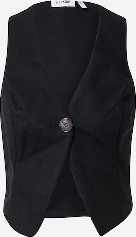 WEEKDAY Suit vest in Black: front