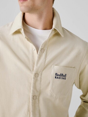 Red Bull Racing x Pepe Jeans Regular fit Button Up Shirt in Beige