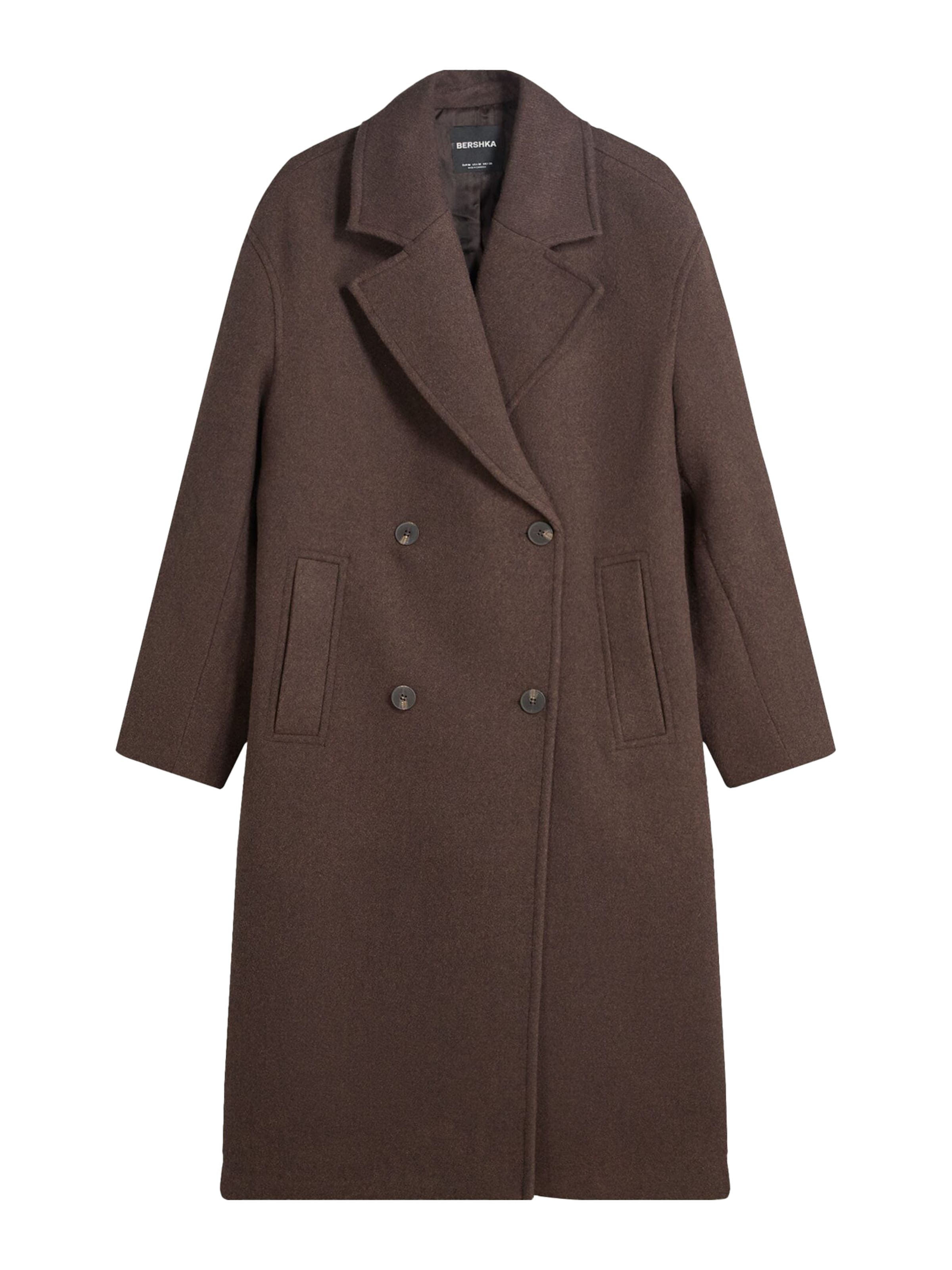 Manteau mi-saison Bershka en marron : devant