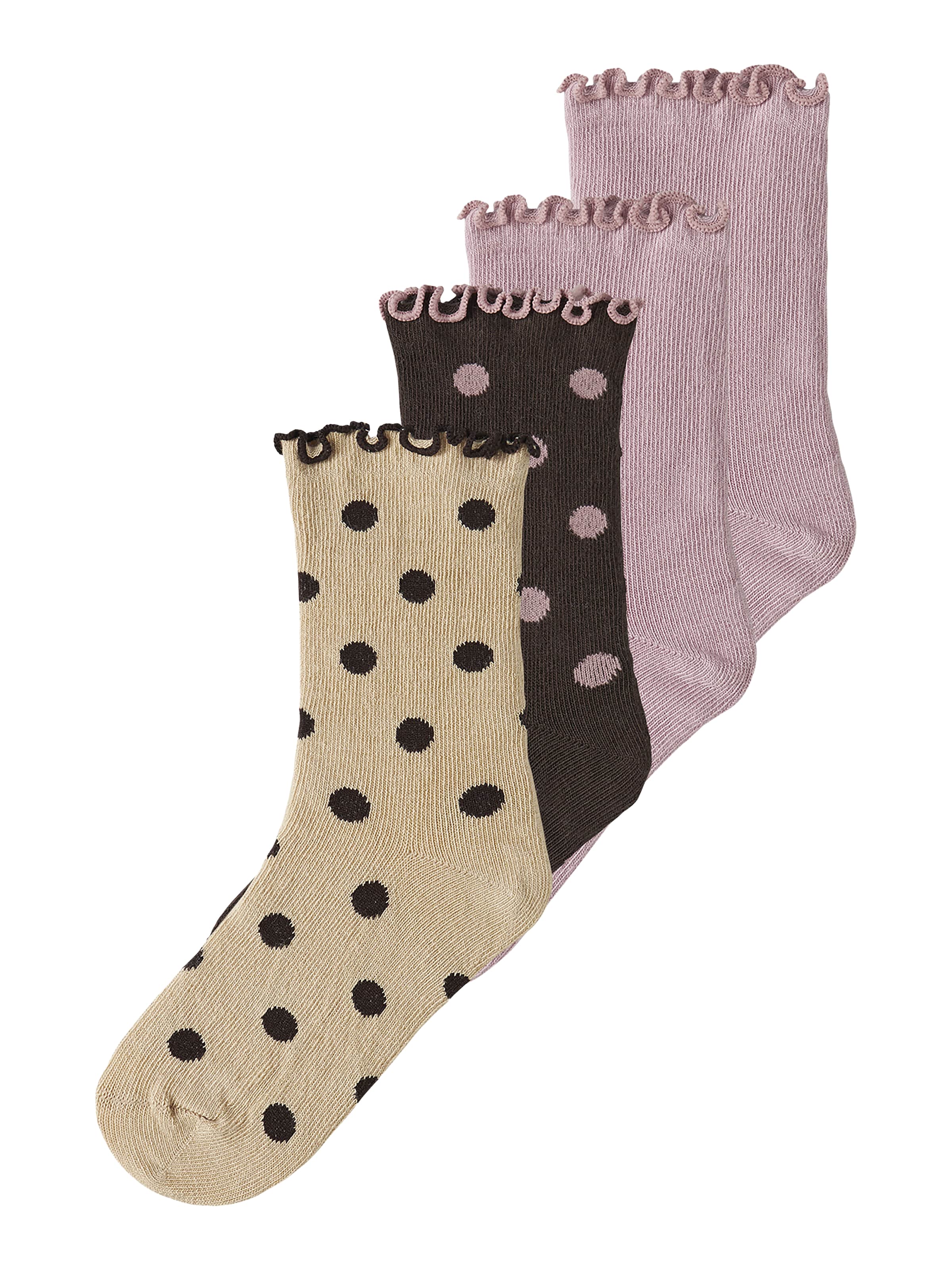 NAME IT Socks 'NMFNINA' in Beige: front