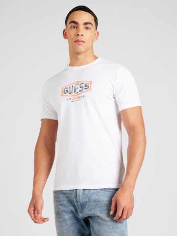 GUESS Μπλουζάκι σε λευκό: μπροστά