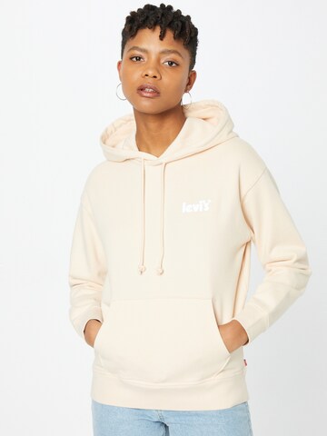LEVI'S ® Sweatshirt 'Graphic Standard Hoodie' in Beige: front