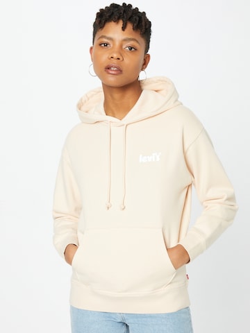 LEVI'S ® Sweatshirt 'Graphic Standard Hoodie' in Beige: front