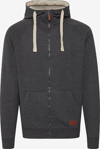 BLEND Sweat jacket 'Speedy' in Grey: front