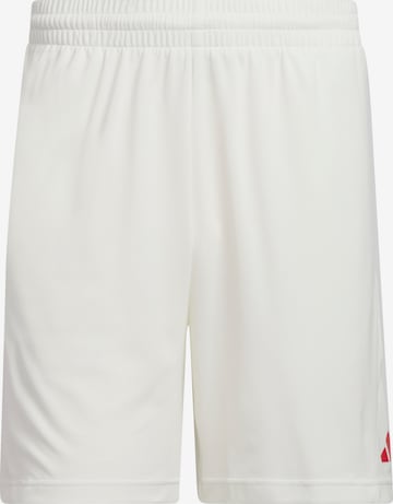 ADIDAS PERFORMANCE Regular Workout Pants in White: front