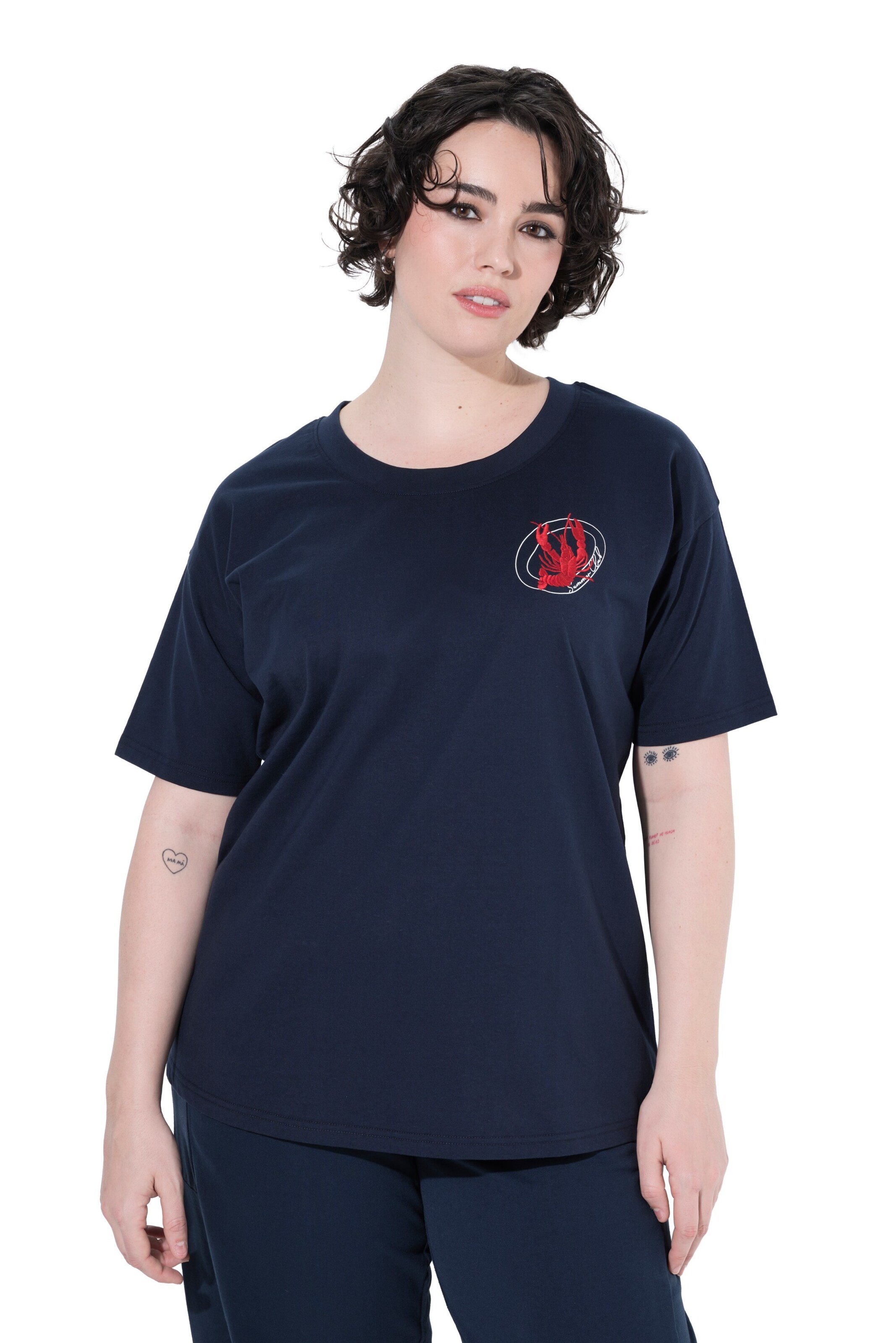 Ulla Popken Shirt in Blauw: voorkant