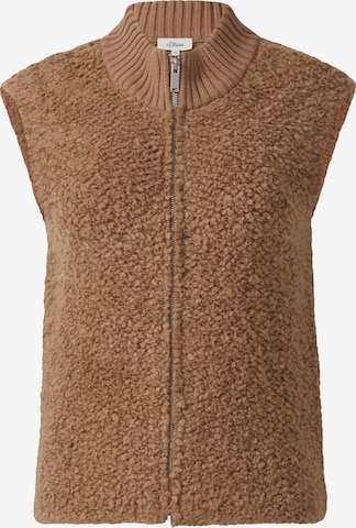 s.Oliver Kamizelka z dzianiny w kolorze brązowy: przód