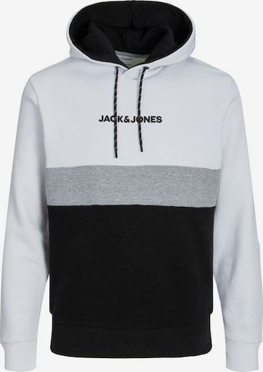 JACK & JONES Sweat-shirt en gris / noir / blanc, Vue avec produit