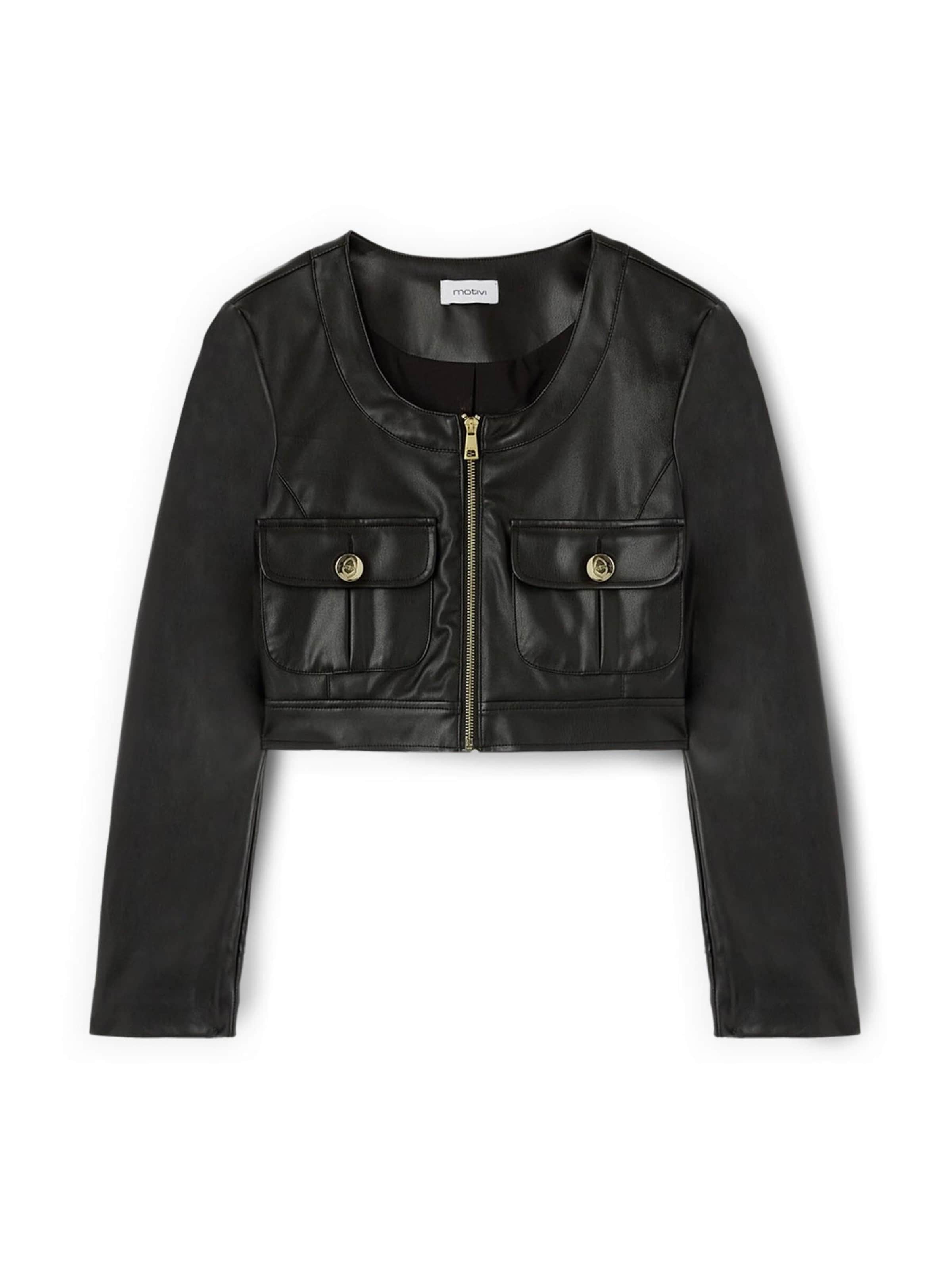 MOTIVI Between-season jacket in Black: front