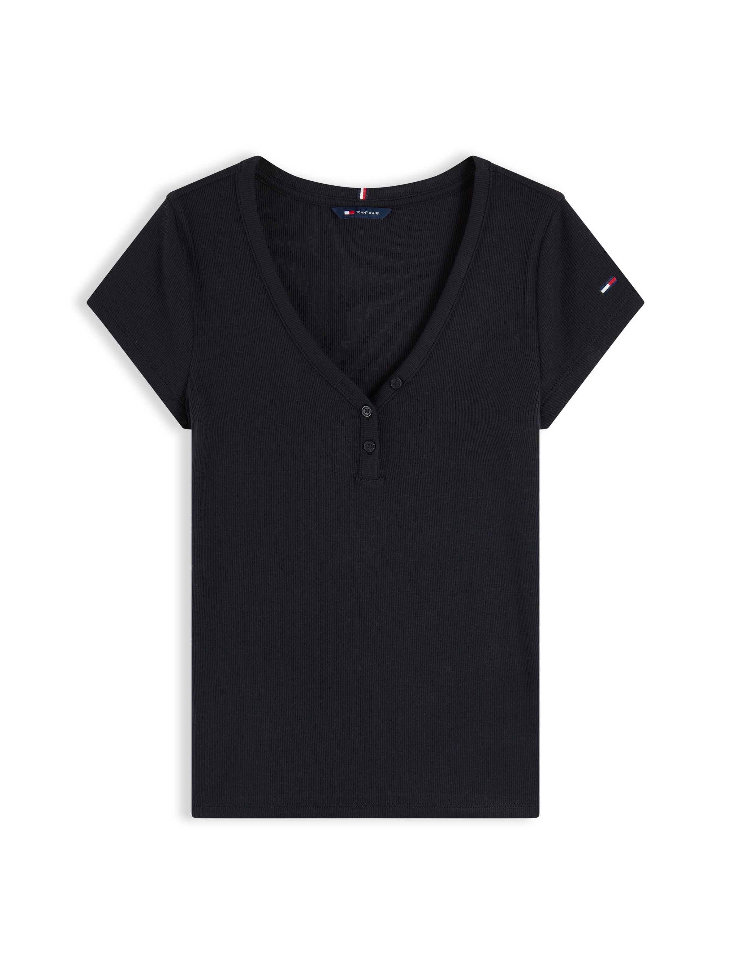 Tommy Jeans - Camiseta en negro: frente