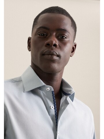 Coupe regular Chemise business ' Shaped ' SEIDENSTICKER en bleu