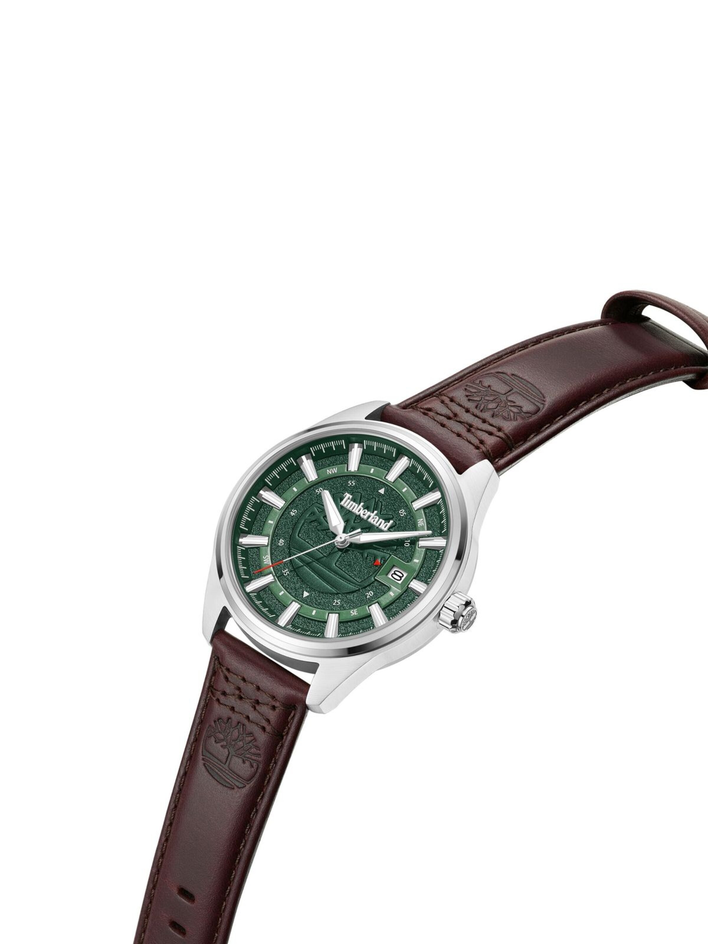 TIMBERLAND Analoog horloge 'Date watch Small Northbridge' in Bruin