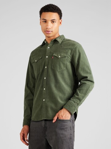 LEVI'S ® Regular Fit Skjorte 'Barstow Western' i grøn: forside