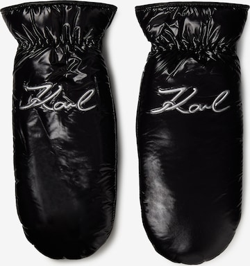 Karl Lagerfeld Mittens in Black: front