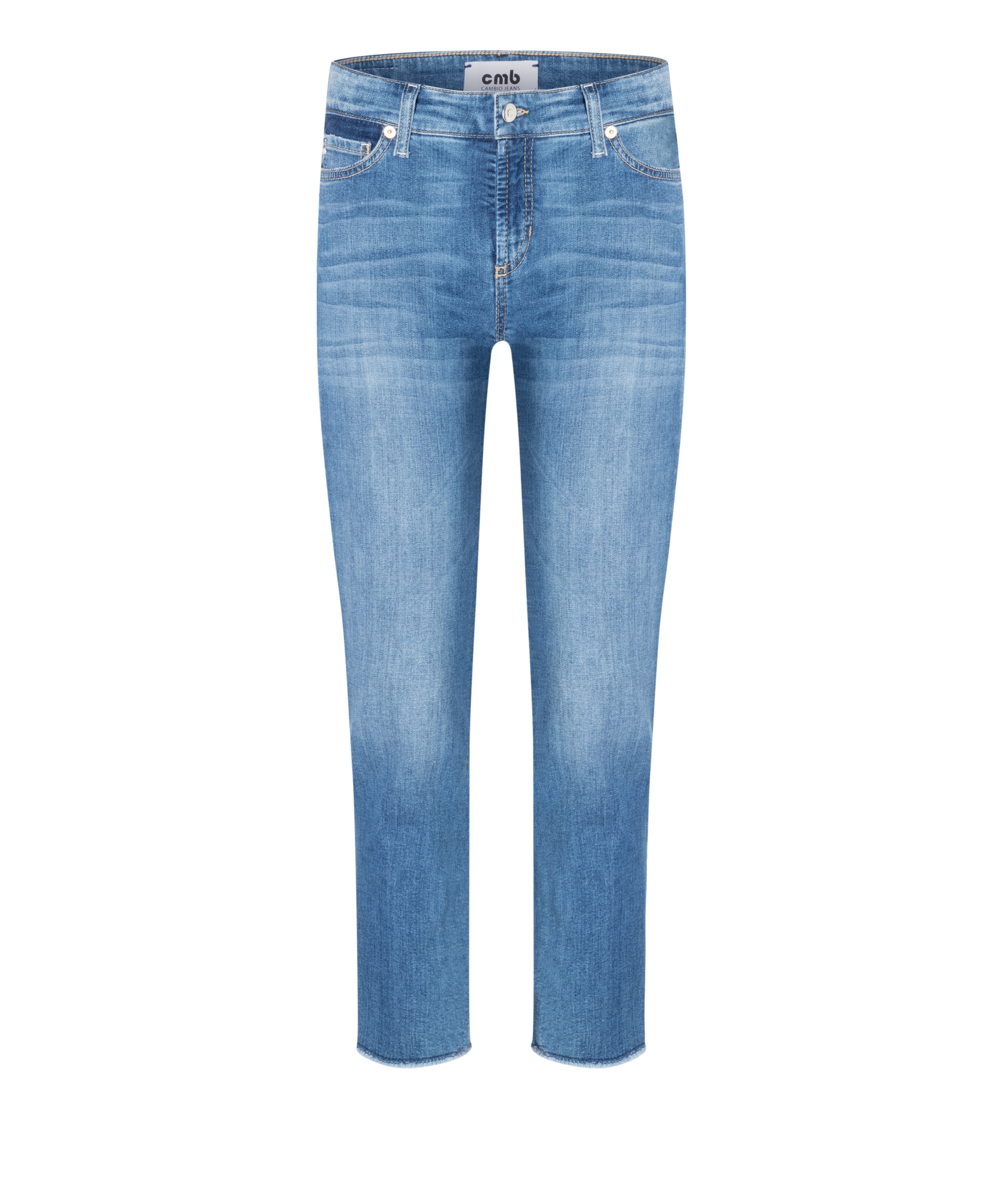 Cambio Regular Jeans ' Piper Cropped ' in Blauw: voorkant