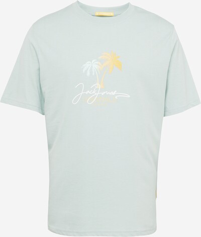 JACK & JONES T-shirt 'CASEY' i gul / pastellgrön / vit, Produktvy