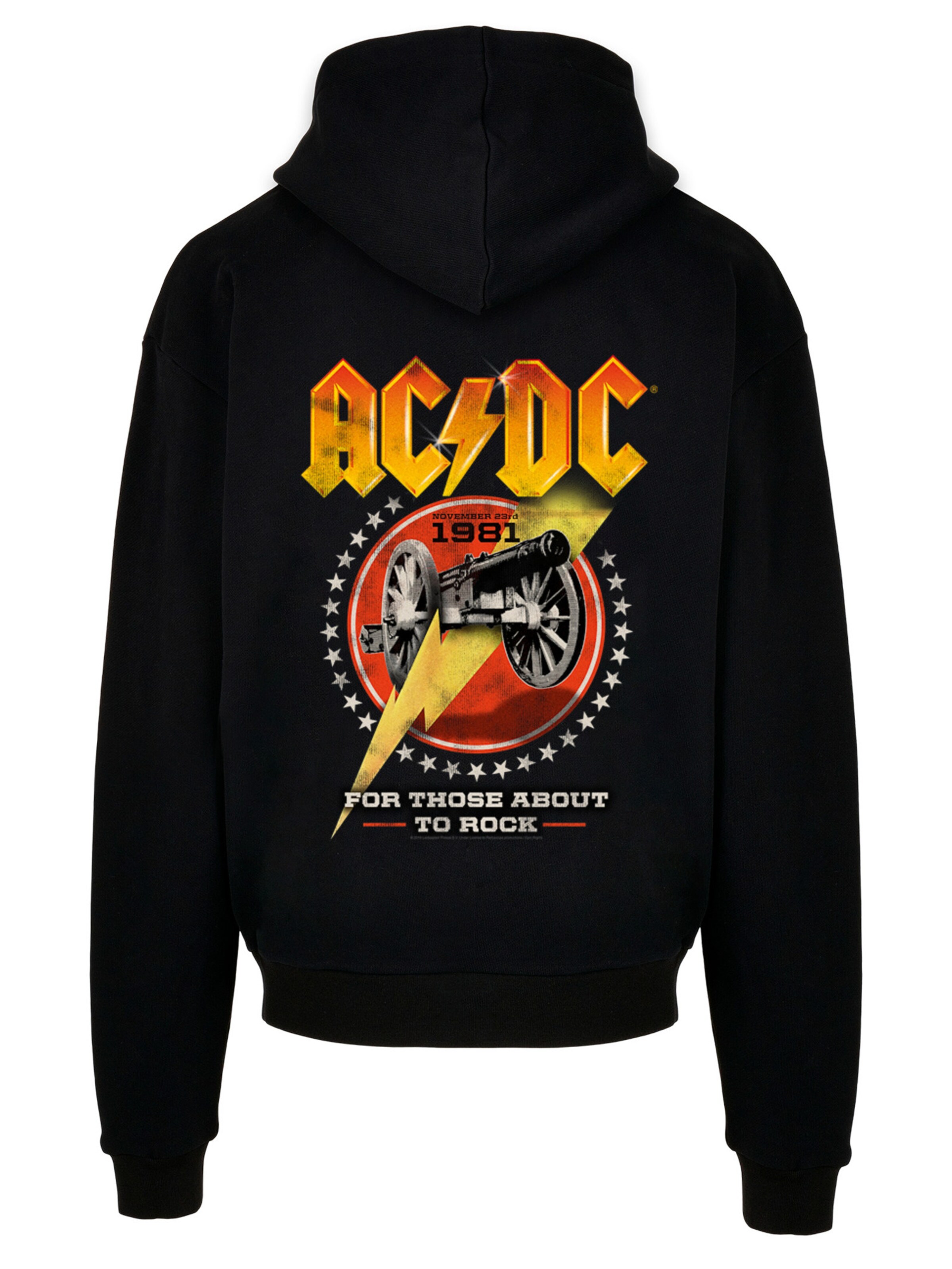 F4NT4STIC Sweatshirt 'ACDC' in Black: front