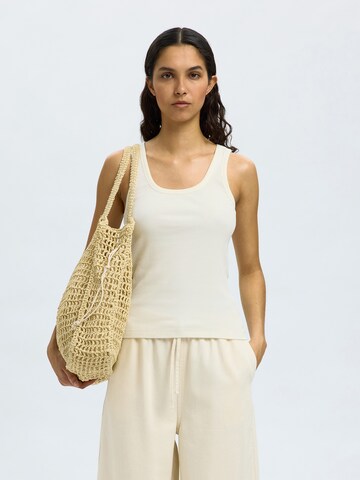Top 'SLFAnna' di SELECTED FEMME in bianco: frontale