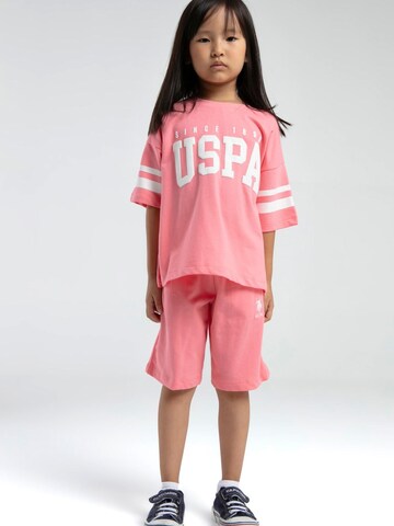 Set de la U.S. POLO ASSN. pe roz: față