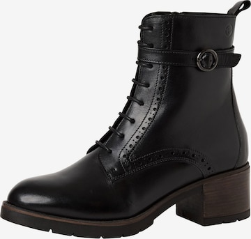 Tamaris - Botines con cordones en negro: frente