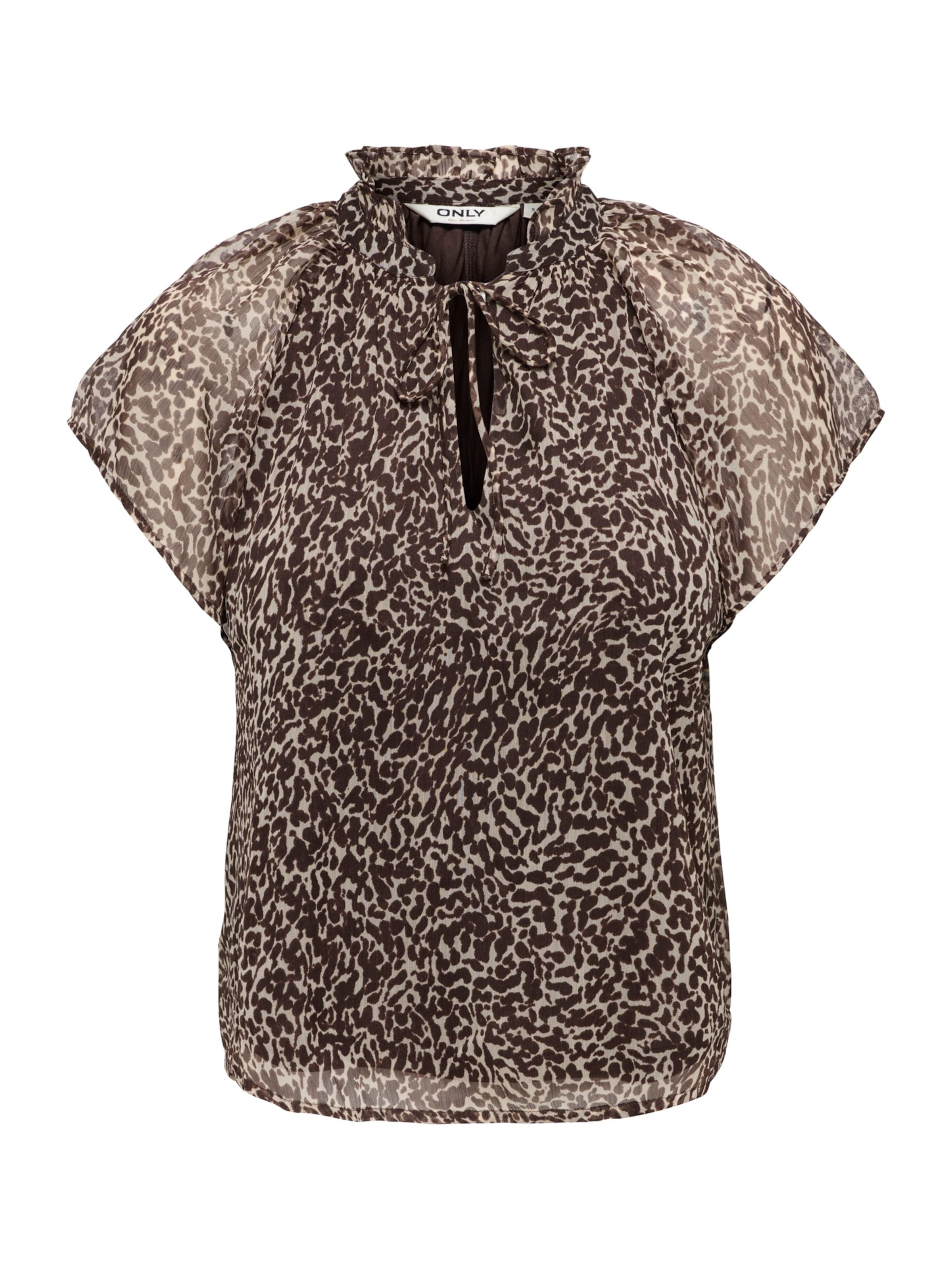 ONLY Blouse 'ONLLERI-PENINNA' in Bruin: voorkant