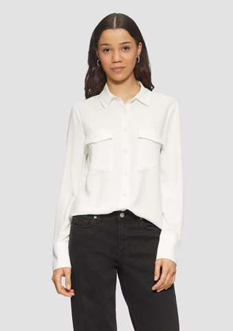 Camicia da donna di QS in beige: frontale