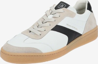 Marc O'Polo حذاء رياضي بلا رقبة 'Court 4A' بـ بيج / أسود / أبيض, عرض المنتج