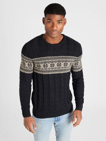 Pull-over Lindbergh en noir : devant