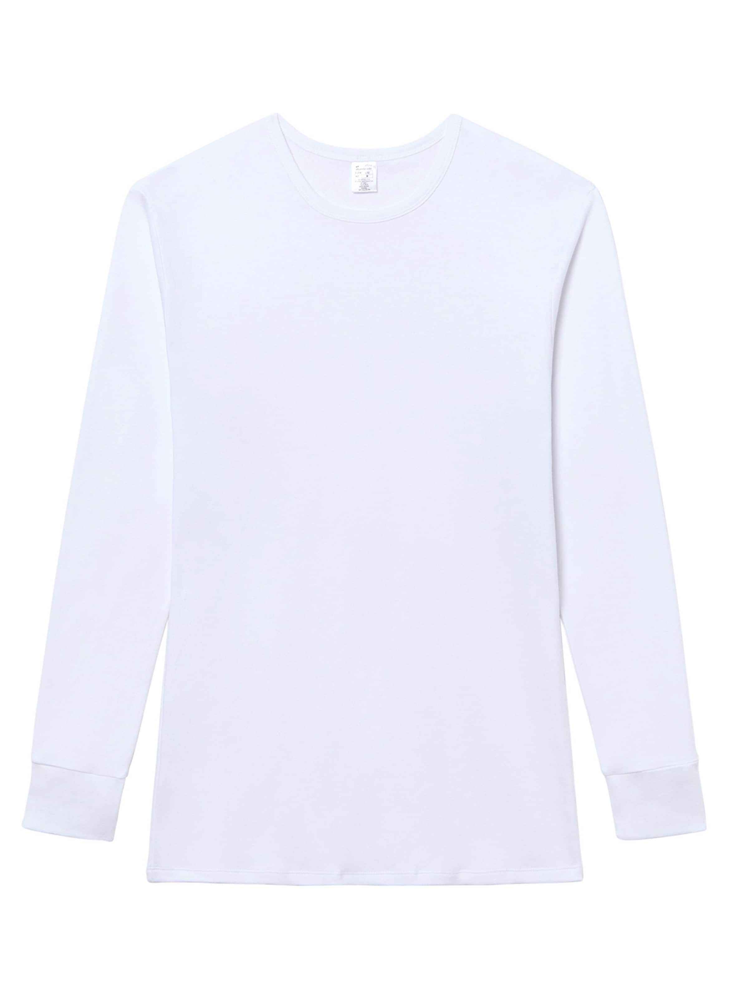 Nur Die Shirt ' Thermo Longsleeve ' in Wit: voorkant