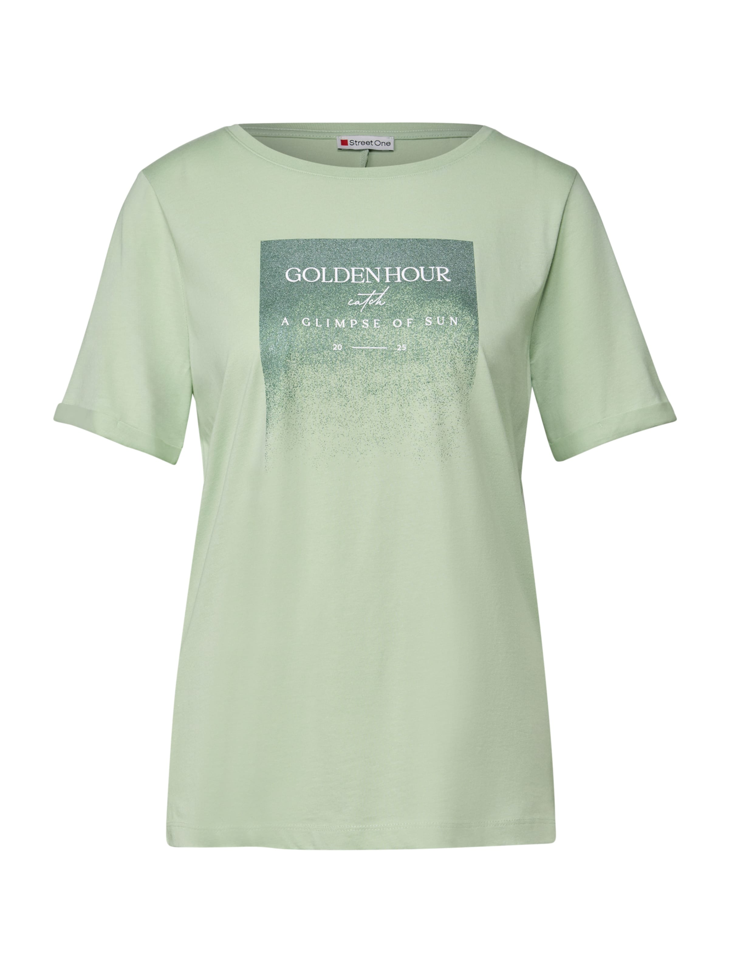 STREET ONE Тениска в зелено: отпред