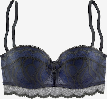 LASCANA Balconette Bra in Blue: front