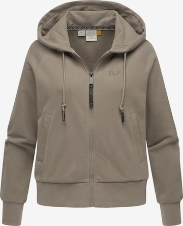 Ragwear Zip-Up Hoodie 'Taila' in Brown: front