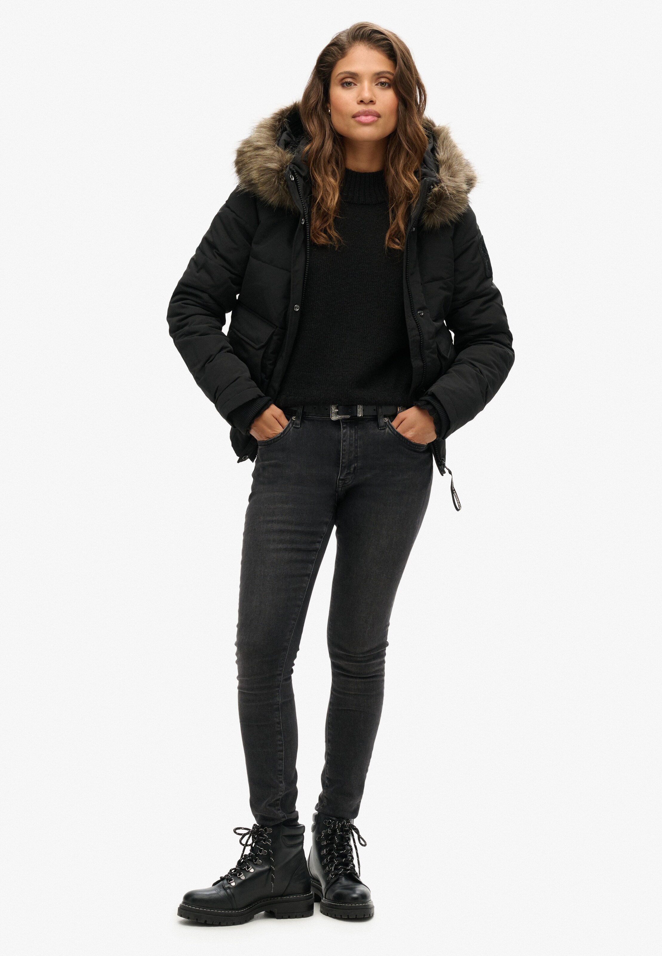 Veste d’hiver 'Everest' Superdry en noir