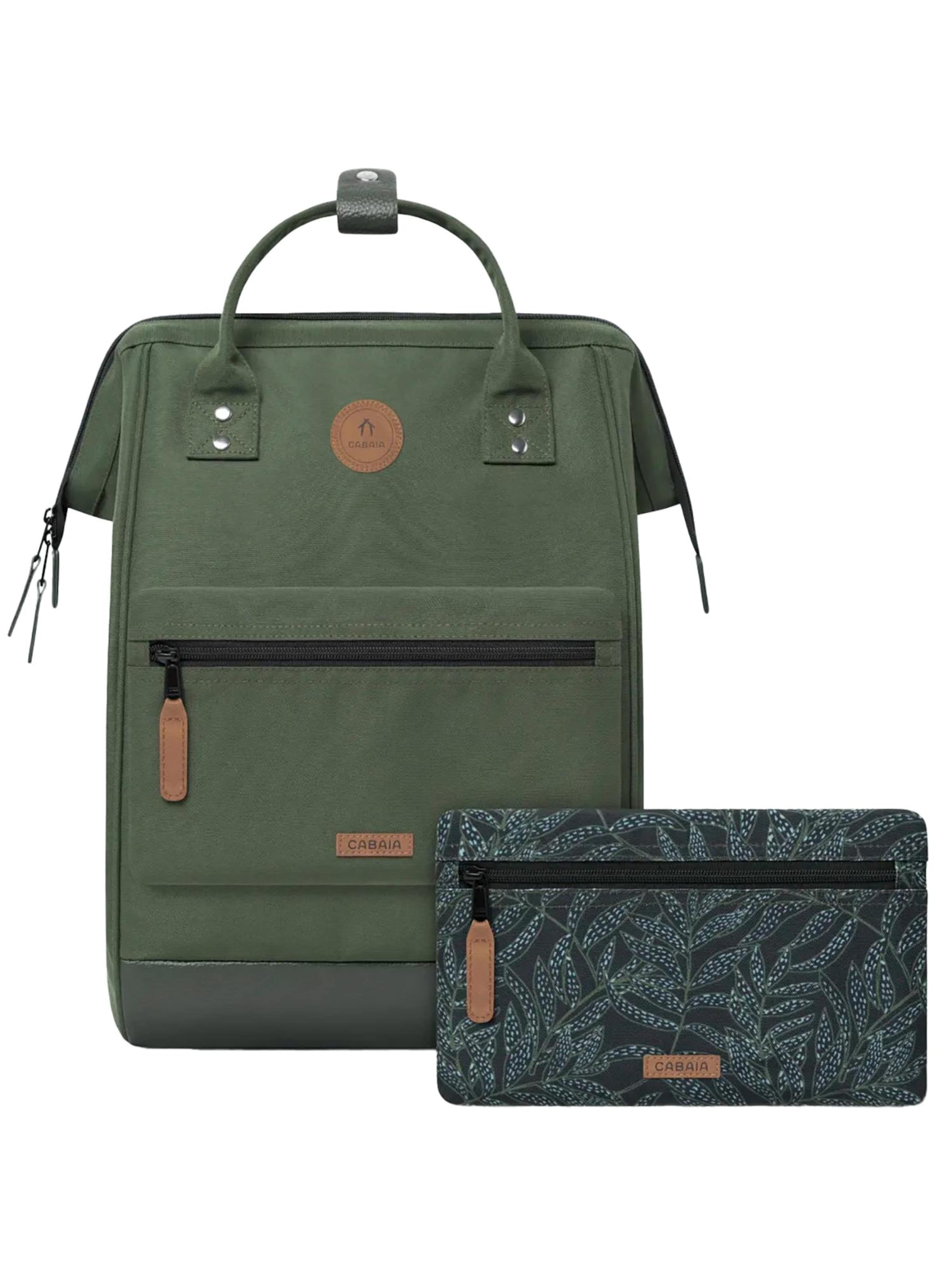 Cabaia Rucksack 'Coromandel L'‌‌‌‌‌‌‌‌‌‌ in Grün: Vorderseite