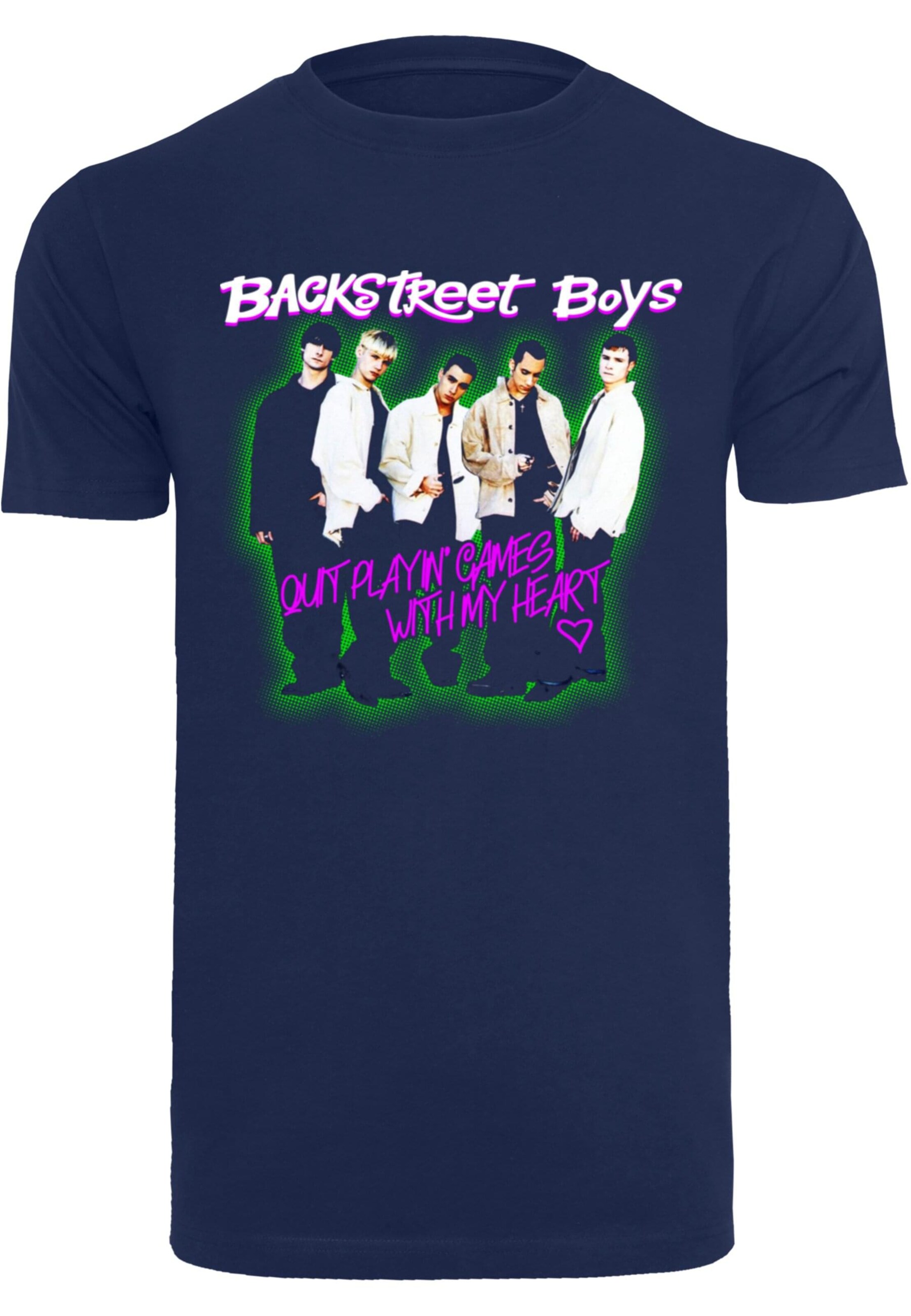 T-Shirt 'Backstreet Boys - Playing Games' Merchcode en bleu : devant