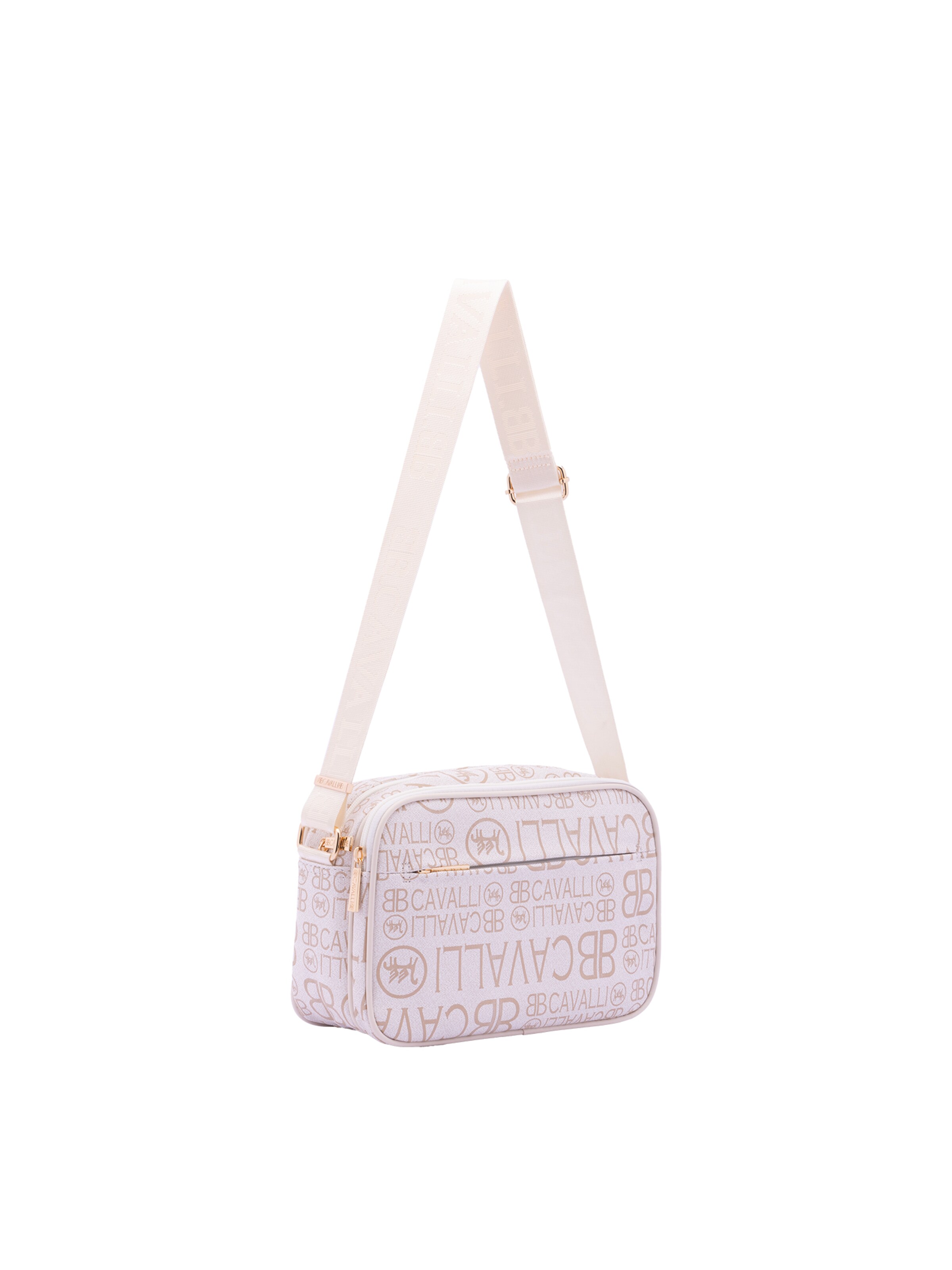 Borsa a tracolla 'Borsa a Tracolla B Cavalli Donna con Zip e Tasche Regolabile Nera' di B. Cavalli in bianco