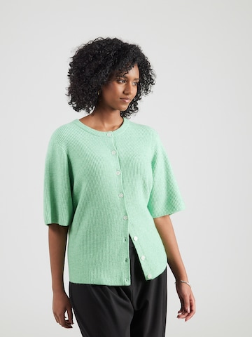 PIECES Curve Kardigan 'PCSILLY' w kolorze zielony: przód