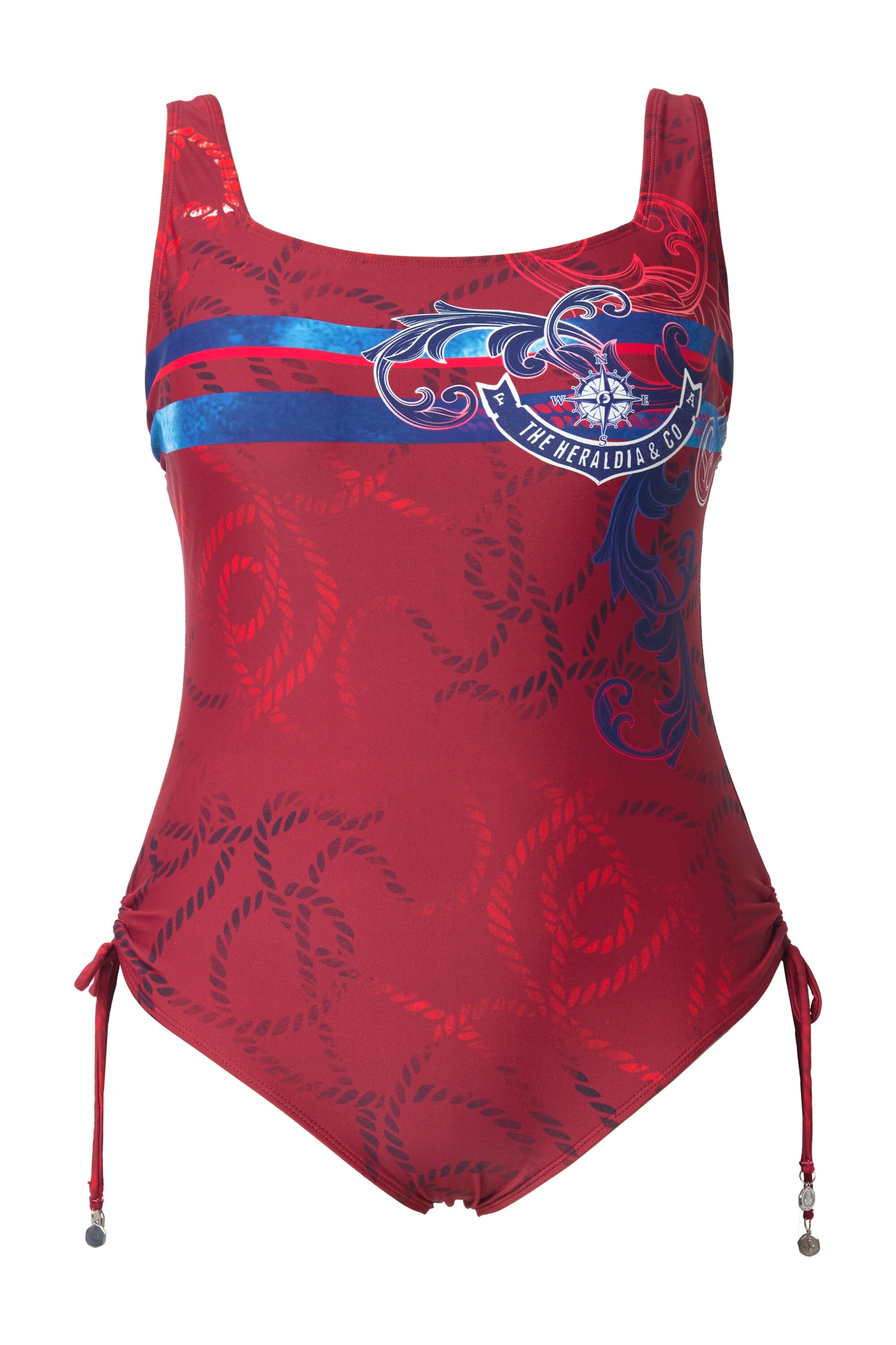 Ulla Popken Badpak in Rood: voorkant