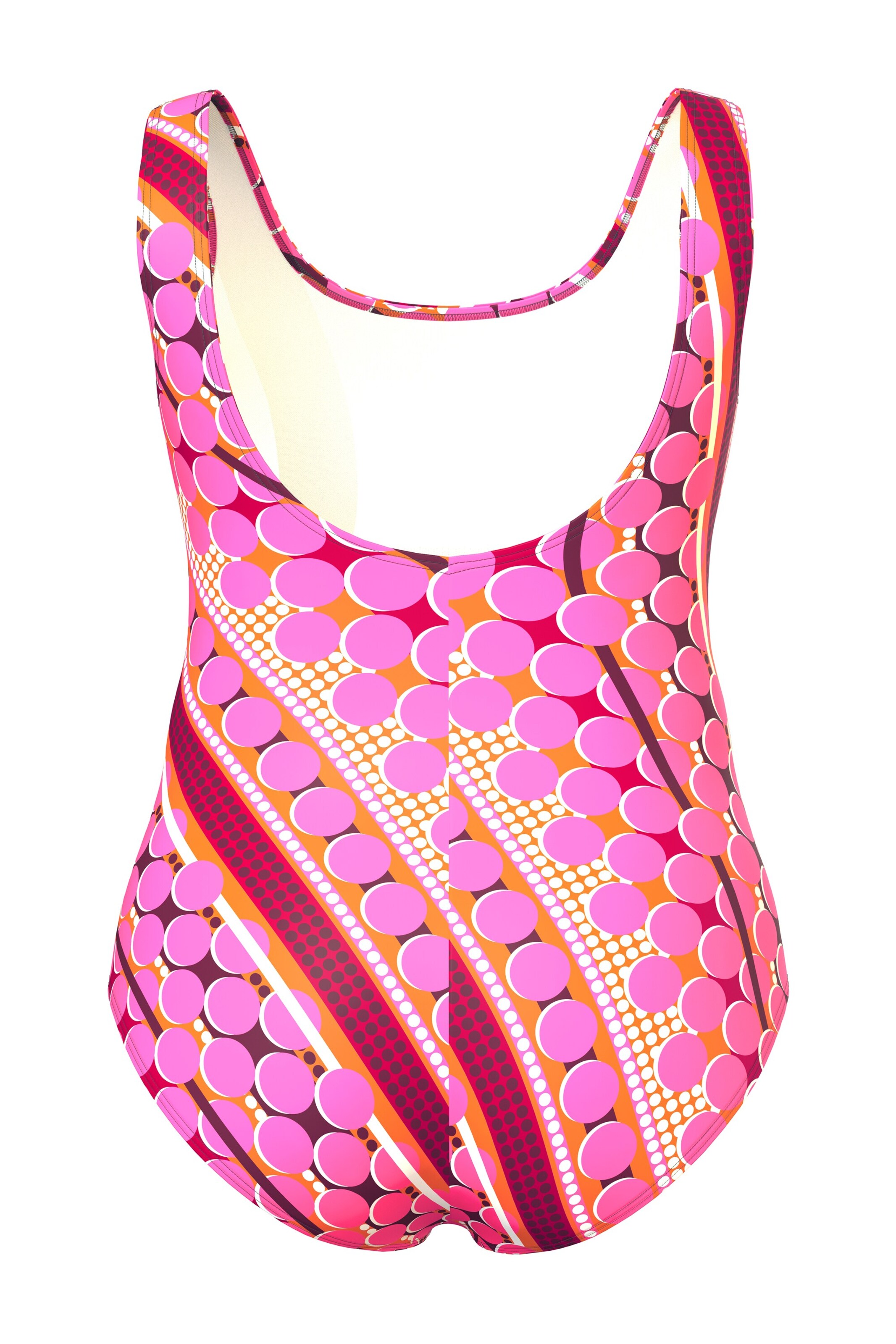 Ulla Popken Bralette Swimsuit in Pink