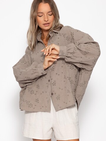 SASSYCLASSY Bluse‌‌‌‌‌‌‌‌ in Grau