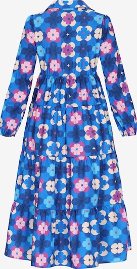 IZIA Košulja haljina u plava / ljubičasta / rosé / vuneno bijela, Pregled proizvoda