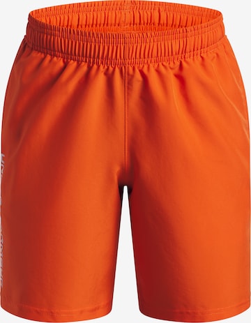 UNDER ARMOUR Regular Workout Pants in Orange: front