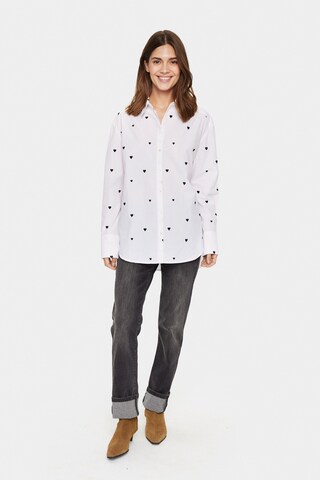 SAINT TROPEZ Bluse in Weiß