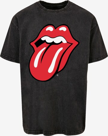 F4NT4STIC Shirt 'The Rolling Stones' in Zwart: voorkant