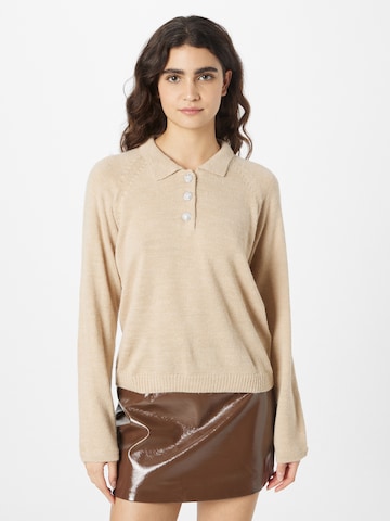 ICHI Sweater 'ORINE' in Brown: front