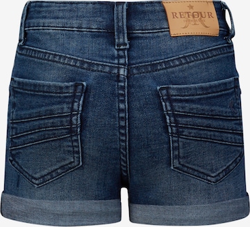 Retour Jeans Regular Shorts 'Samantha' in Blau