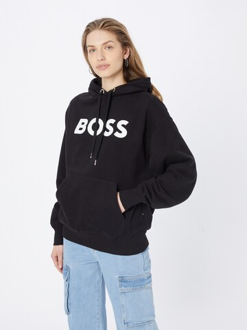 BOSS Sweatshirt 'Econy' in Zwart: voorkant