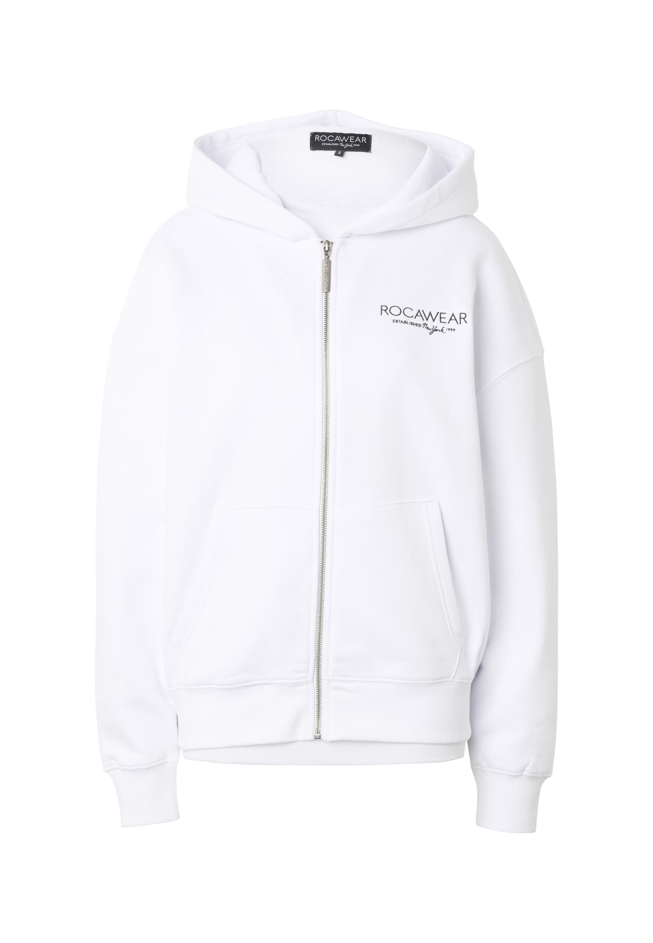 ROCAWEAR Sweatvest in Wit: voorkant