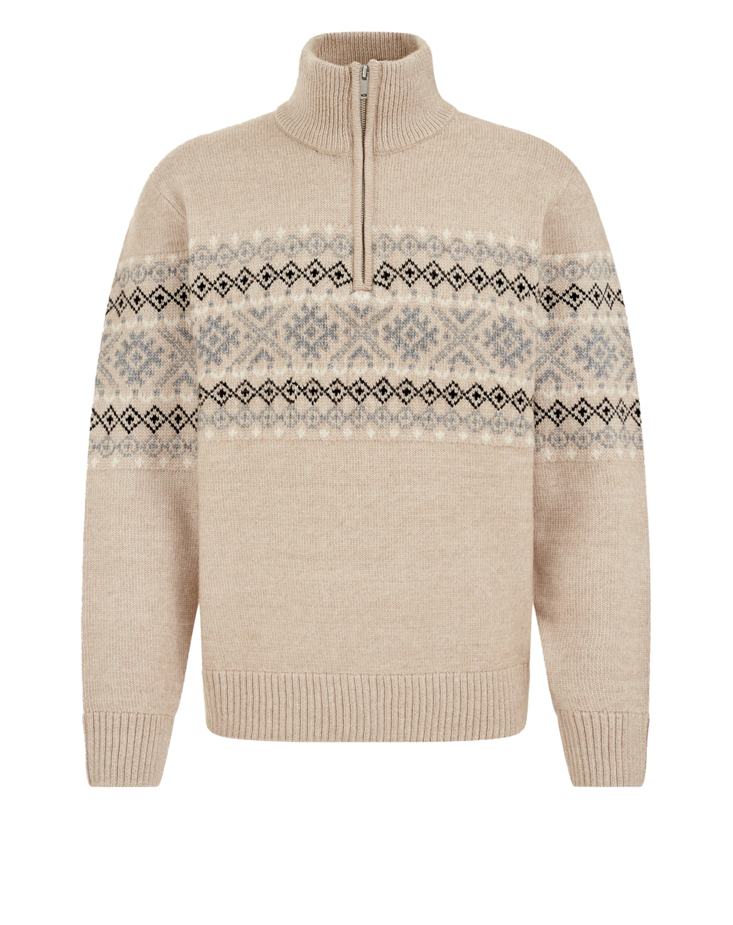 Pulover de la WE Fashion pe bej: față