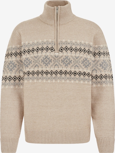 WE Fashion Neulepaita värissä beige / vaaleanharmaa / musta / valkoinen, Tuotenäkymä